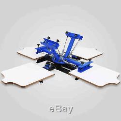 4 Color 4 Station Silk Screen Printing Kit Press Equipment Pressing DIY Machine
