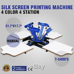 4 Color 4 Station Silk Screening Screenprint Press Screen Printing Machine DIY