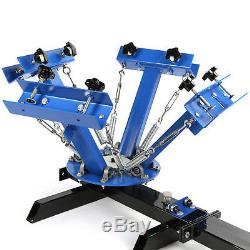 4 Color Screen Printing Press Machine Silk Screening Pressing 1 Station T-shirt