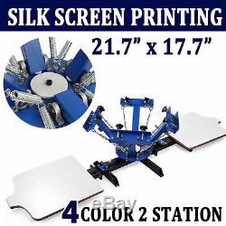 4 Color Silk Screen Printing Machine 2 Station Press DIY T-Shirt Printing