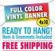 4' X 10' Custom Vinyl Banner 13oz Full Color Free Shipping
