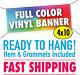 4' X 10' Custom Vinyl Banner 13oz Full Color Free Design Included
