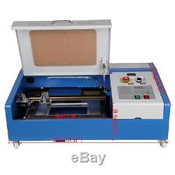 40W CO2 Laser Engraving Cutting Machine Engraver Cutter DIY USB Port with Wheels