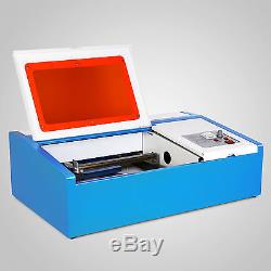 40W CO2 Laser Engraving Cutting Machine Engraver Cutter USB Port High Precise