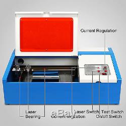 40W CO2 Laser Engraving Cutting Machine Engraver Cutter USB Port High hot