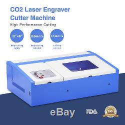 40W CO2 USB Laser Engraving Cutting Machine Commercial Engraver Cutter 12''X8'