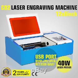40W USB Laser Engraver Engraving Cutting Cutter Machine Support CAD & Coreldraw