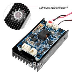 450nm 15W Laser Module With Heatsink Fan Support TTL/PWM for DIY Laser Engraver J