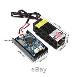 450nm 15W Laser Module With Heatsink Fan Support TTL/PWM for DIY Laser Engraver J