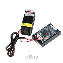 450nm 15W Laser Module With Heatsink Fan Support TTL/PWM for DIY Laser Engraver J