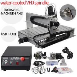 4Axis 6040T CNC Router Engraver USB Engraving Drilling Milling Machine 3D Cutter