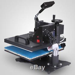 5 In 1 Digital Heat Press Machine Sublimation T-Shirt/Mug/Plate Hat Printer New