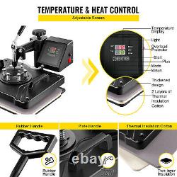 5 In 1 Heat Press Machine for T-Shirt 15 X 12 Combo Kit Sublimation Swing-away