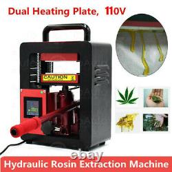 5 Ton Hydraulic Heat Press Machine 2.4x4.7 Rosin Extraction Dual Heating Plates