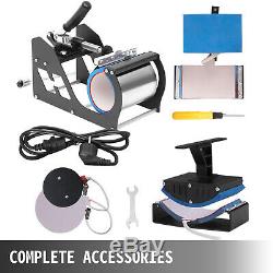 5 in 1 Combo Heat Press Transfer Sublimation T-Shirt+Jigsaw puzzle+Plate 15X12