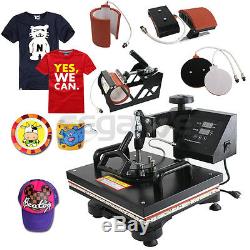 5 in 1 Dual Digital Transfer Sublimation Heat Press Machine for T-Shirt Mug Hat
