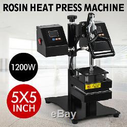 5 x 5 Dual LCD Rosin Heat Press Machine Sublimation Heating Elements Swing