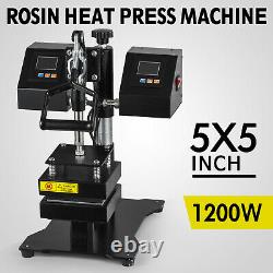 5 x 5 Rosin Heat Press Machine Dual Heating Elements Swing Away Heavy Duty
