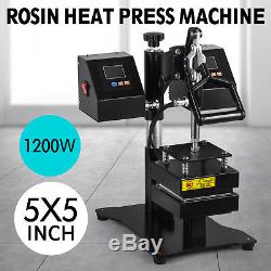 5 x 5 Rosin Heat Press Machine Dual Heating Elements Swing Away Manual