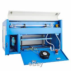 50W Engraving Cutting CO2 Laser Machine Engraver Cutter W. Rotary Device 300500