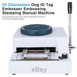 52 Characters Dog ID Card Tag Embosser Embossing Stamping Manual Machine