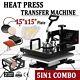 5in1 T-shirt Heat Press Transfer Kit Multifunctional Digital Swing Away 15x15