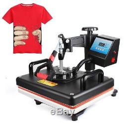 5in1 Digital Heat Press Machine Transfer Printer for T-Shirt Mug Hat Plate 12x15