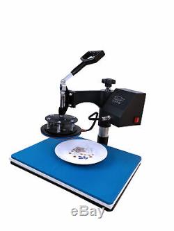 5in1 Heat Press Machine Swing Away Sublimation for Combe Kit T-Shirts Mug Plates