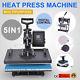 5in1 Heat Press Transfer Machine Digital Chanshell T-shirt Black 15x12 Platen