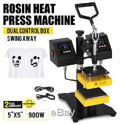 5x5 Rosin Heat Press Machine 12X12 cm 900W Swing-Arm Dual Control Box