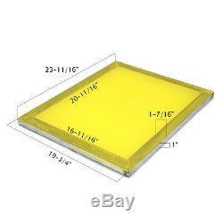 6 Aluminum Silk Screen Printing Press Screens 355 TPI Yellow Mesh 20x24
