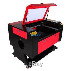 60W CO2 Laser Engraving Cutter Machine Engraver Water Cooling USB + Rotary Axis