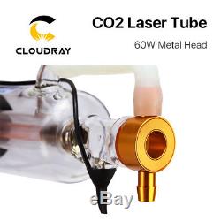 60W CO2 Laser Tube Metal Head Glass Lamp Pipe for CNC Laser Engraver Cutter