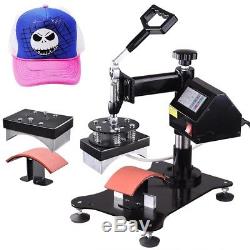 6in1 Heat Press Machine Digital Transfer Sublimation DIY T-Shirt Mug Hat Printer