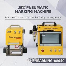 7 Touch Screen Pneumatic Dot Peen Metal Print Integrated Marking Machine 110V