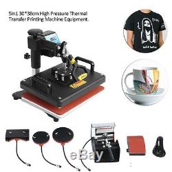 7 in 1 Heat Press Machine Digital Transfer Sublimation T-Shirt Mug Hat Plate Cap