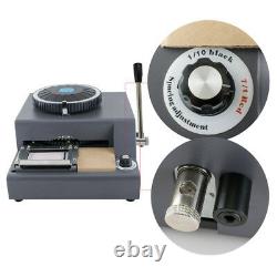 72 Character Letter Manual Embosser Stamping Machine PVC Credit Card DIY Maker