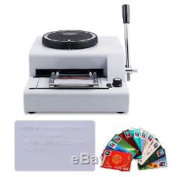 72 Letter Manual Embosser Machine PVC Gift Card Credit ID VIP Embossing Magnetic