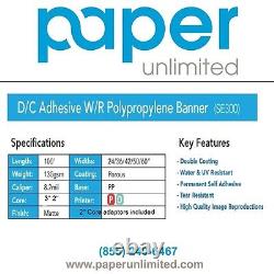 8.2 MIL Polypropylene Adhesive Water Resistant for Canon HP Epson 42 x 100