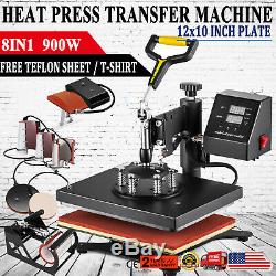 8 In 1 Digital Heat Press Machine Sublimation forT-Shirt /Mug/Plate Hat Printer