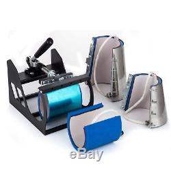 8 In 1 T-Shirt Mug/Plate Sublimation Heat Press Transfer Machine DIY Printer
