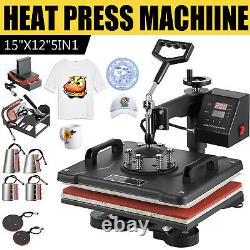 8 in 1 Heat Press Machine Swing Away Digital Sublimation T-Shirt /Mug/Plate Hat