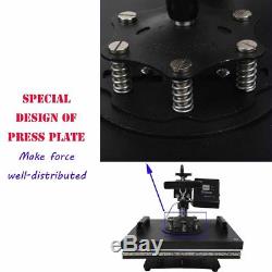 8 in 1 Heat Press Machine Transfer Sublimation T-Shirt Mug Cup Plate Cap Hat
