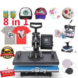 8 in 1 Heat Press Transfer T-Shirt Mug Hat Sublimation Printer Printing Machine