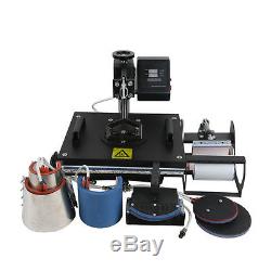 8in1 T-shirt Hat Mug Plate Cap Heat Press Sublimation Printing Transfer Machine