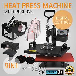 9 In 1 Digital Heat Press Machine Sublimation For T-Shirt/Mug/Plate Hat Printer