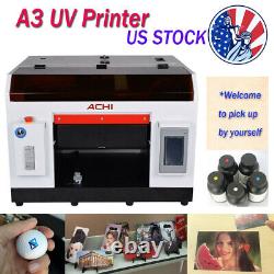 A3 UV Printer 6 Color for Bottles tin Cylindrical Signs 3D Rotation Embossed US