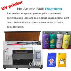 A3 UV Printer 6 Color for Bottles tin Cylindrical Signs 3D Rotation Embossed US