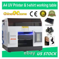 A4 UV Printer Epson R330 Printer Head Flatbed Cylindrical T-shirt Working Table