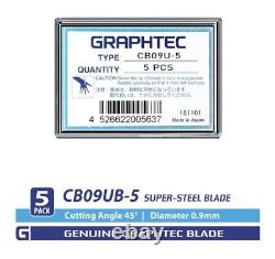 Authentic Graphtec Blades CB09UB. 9mm Supersteel 45° Genuine Real Blade 5 Pack